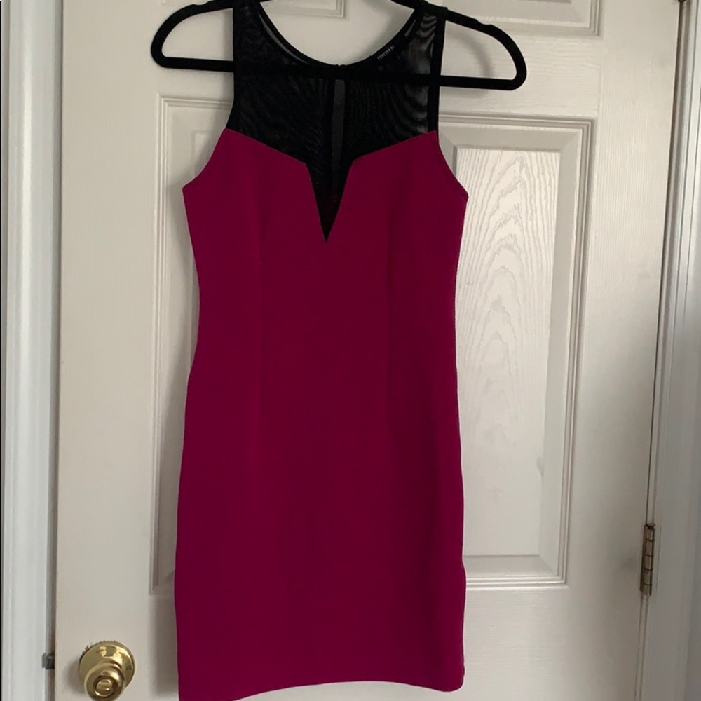 Forever 21 fuchsia mini bodycon dress